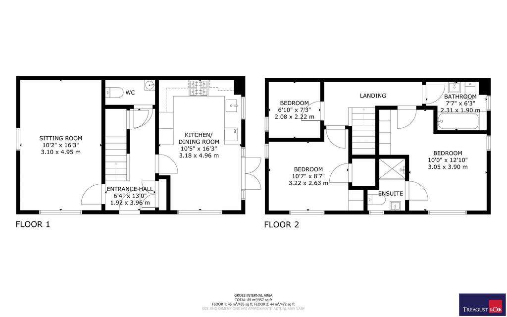 3 bedroom semi-detached house for sale - floorplan