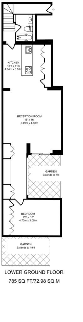 1 bedroom flat to rent - floorplan