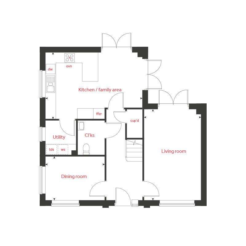 4 bedroom detached house for sale - floorplan