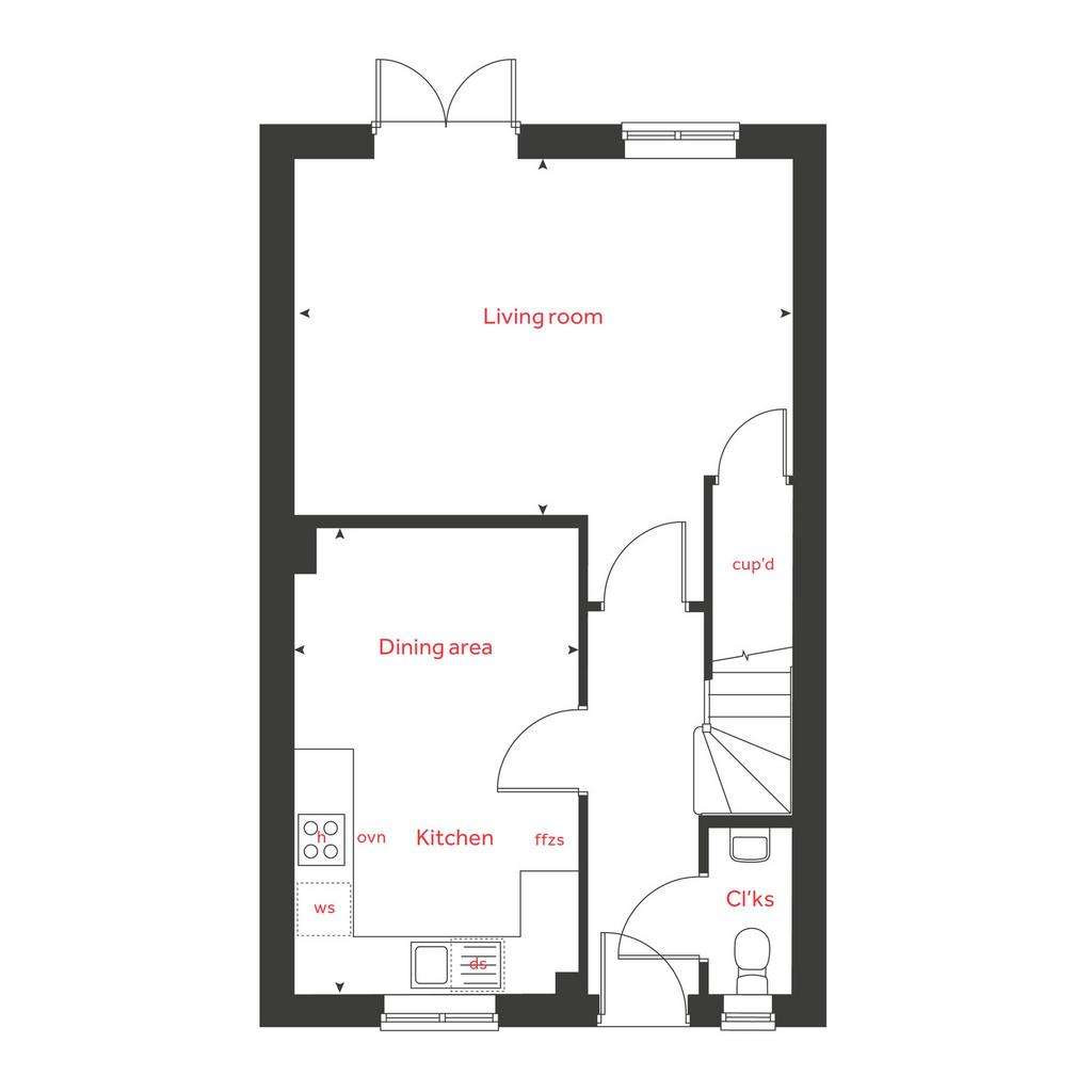 3 bedroom semi-detached house for sale - floorplan