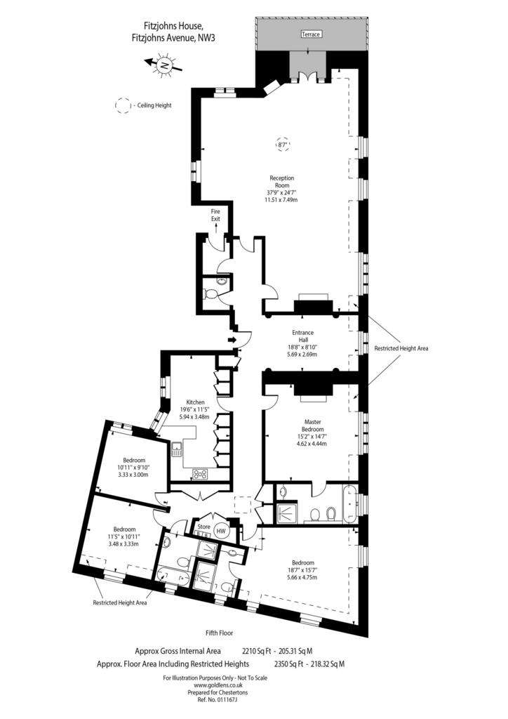 4 bedroom flat to rent - floorplan