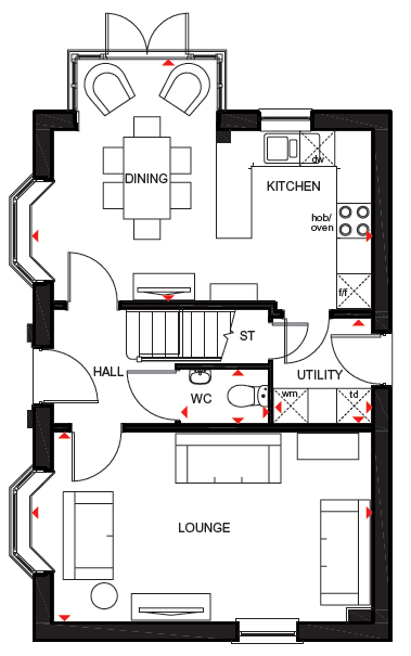 4 bedroom detached house for sale - floorplan