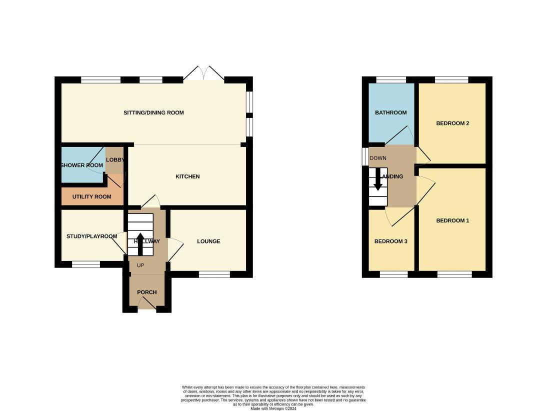 3 bedroom semi-detached house for sale - floorplan