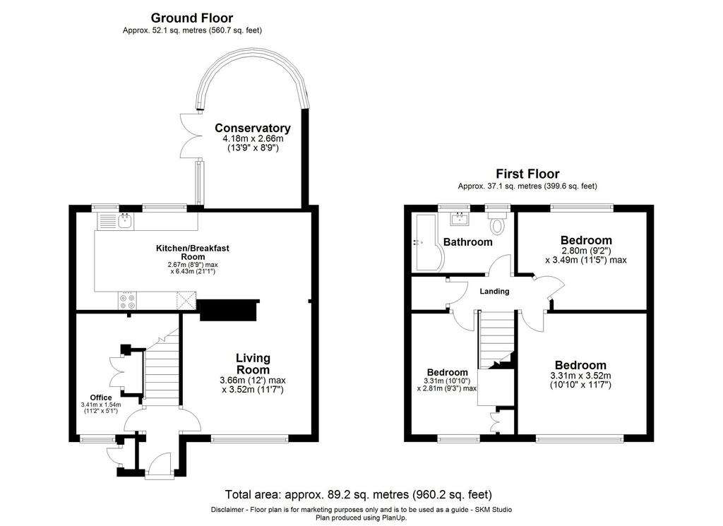 3 bedroom terraced house for sale - floorplan