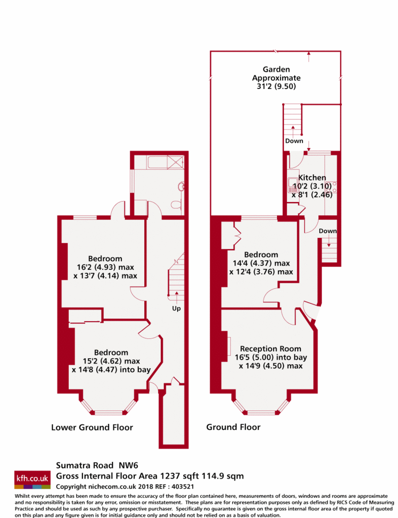 3 bedroom flat for sale - floorplan