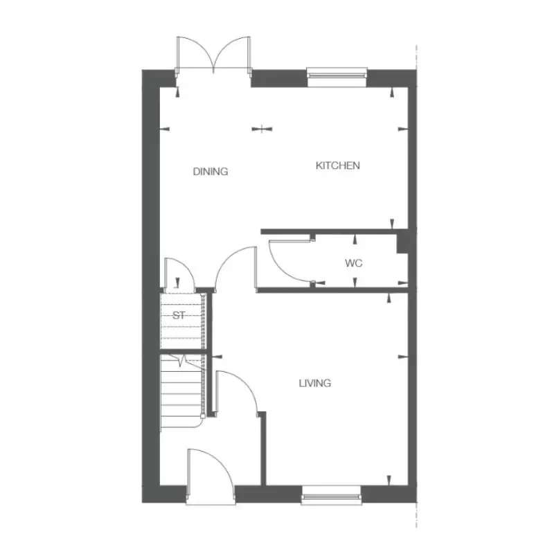 2 bedroom detached house for sale - floorplan