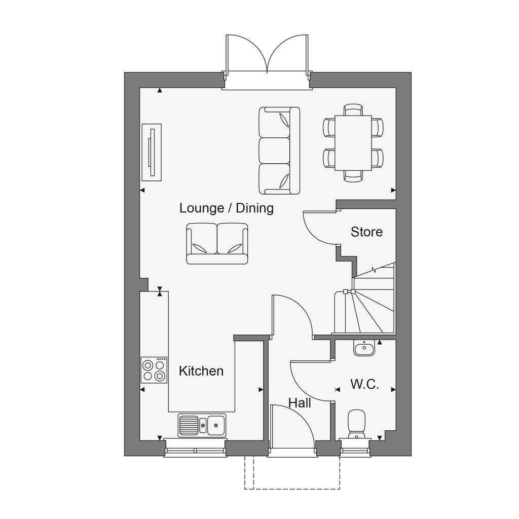 3 bedroom terraced house for sale - floorplan