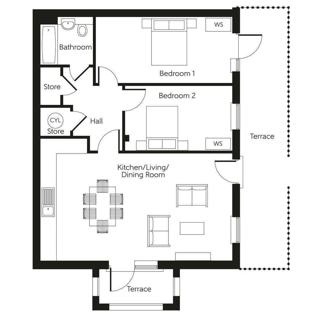 2 bedroom flat for sale - floorplan