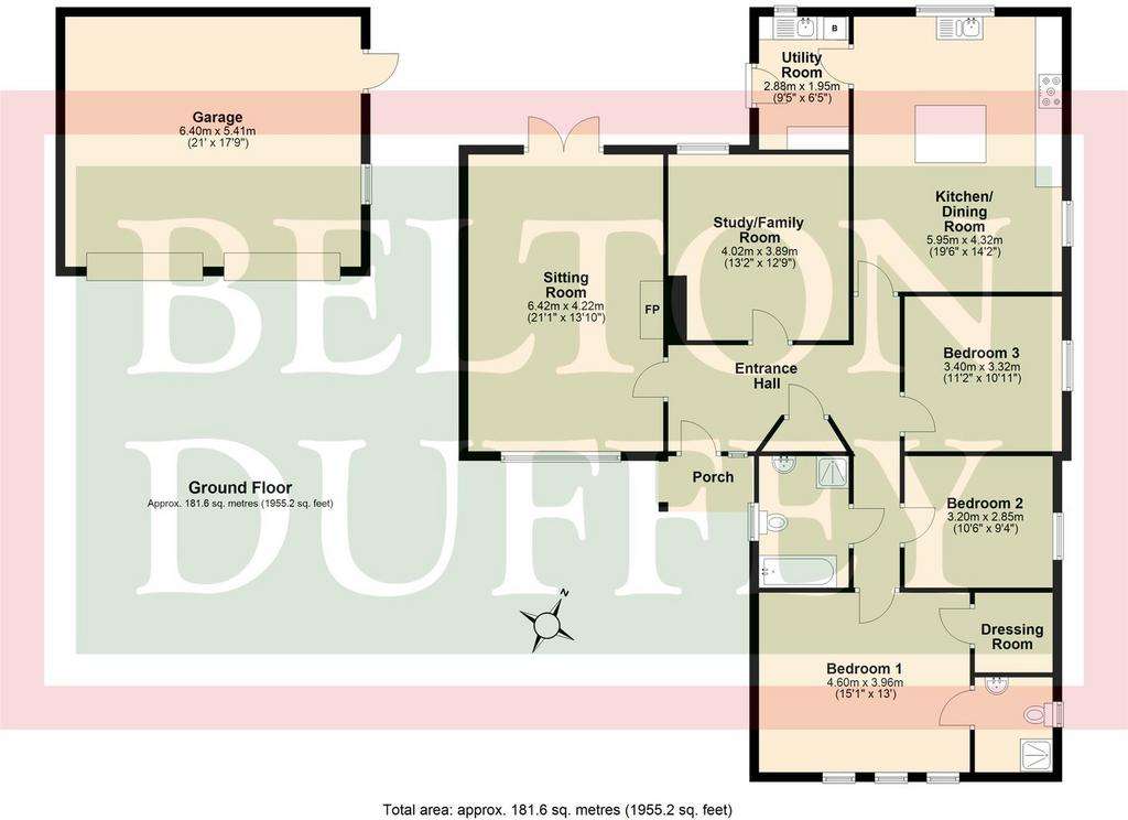 3 bedroom bungalow for sale - floorplan