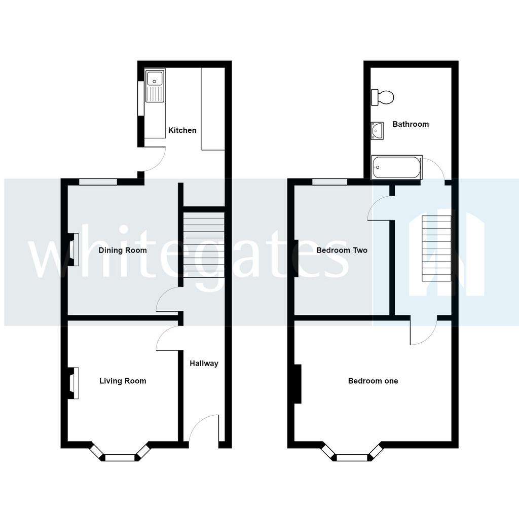 2 bedroom terraced house for sale - floorplan