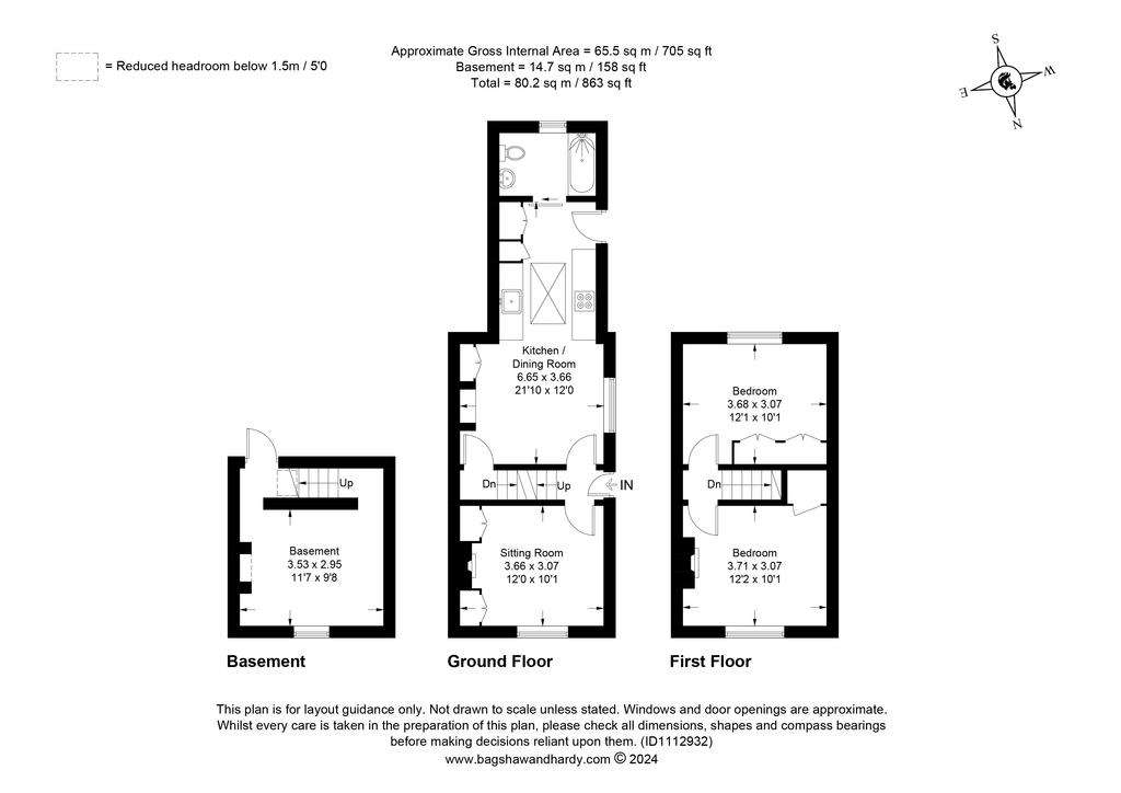 2 bedroom semi-detached house for sale - floorplan