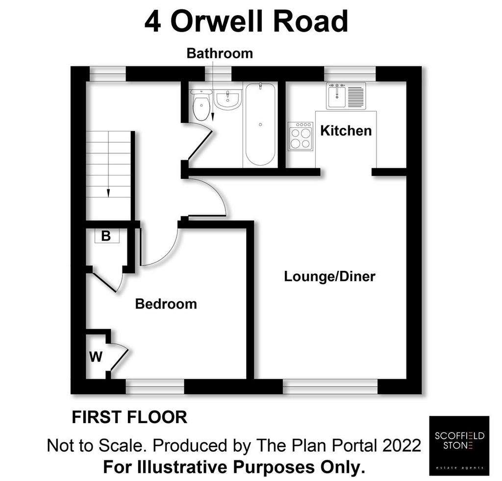 1 bedroom coash house to rent - floorplan