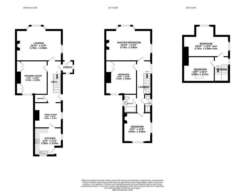 5 bedroom end of terrace house for sale - floorplan