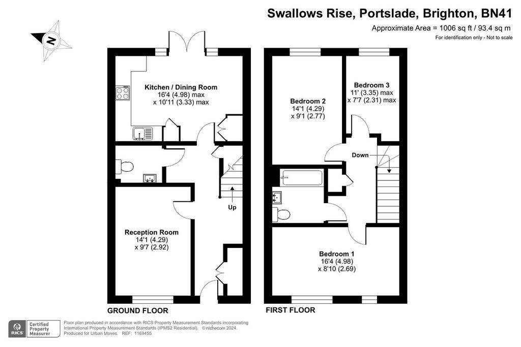 3 bedroom semi-detached house for sale - floorplan