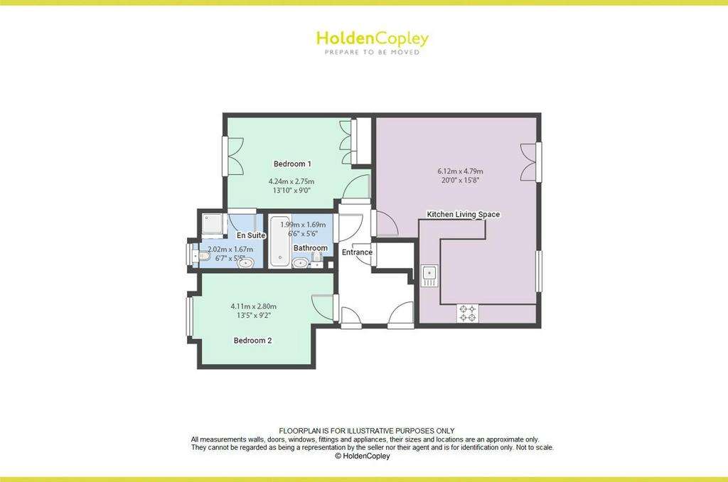 2 bedroom flat for sale - floorplan