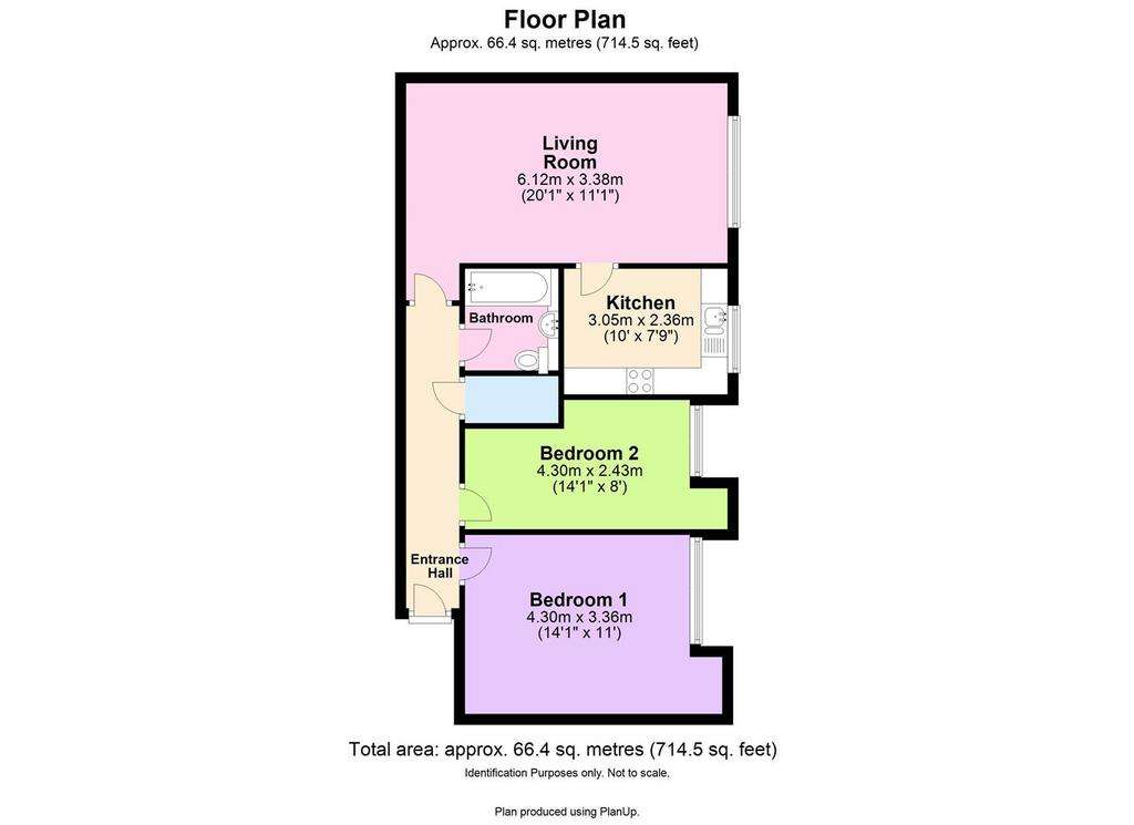 2 bedroom flat for sale - floorplan