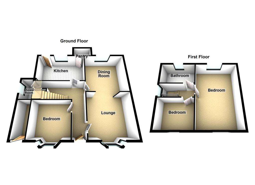 3 bedroom semi-detached house for sale - floorplan