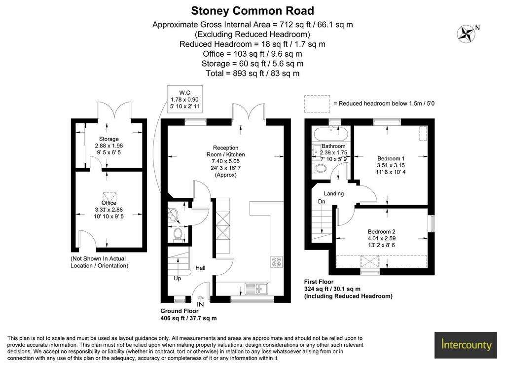 2 bedroom detached house for sale - floorplan