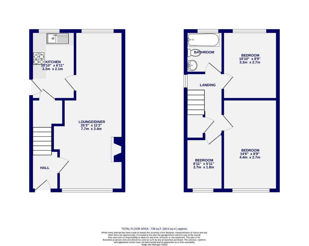 3 bedroom detached house for sale - floorplan