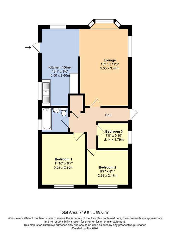 3 bedroom park home for sale - floorplan