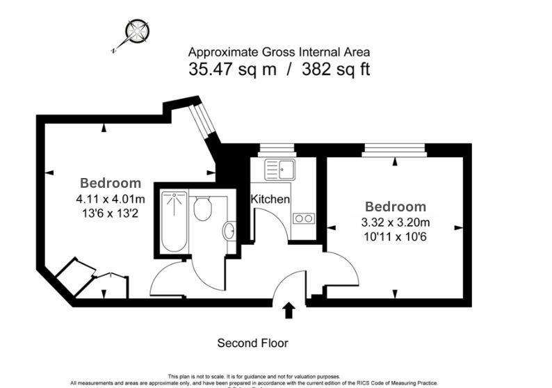 2 bedroom flat to rent - floorplan