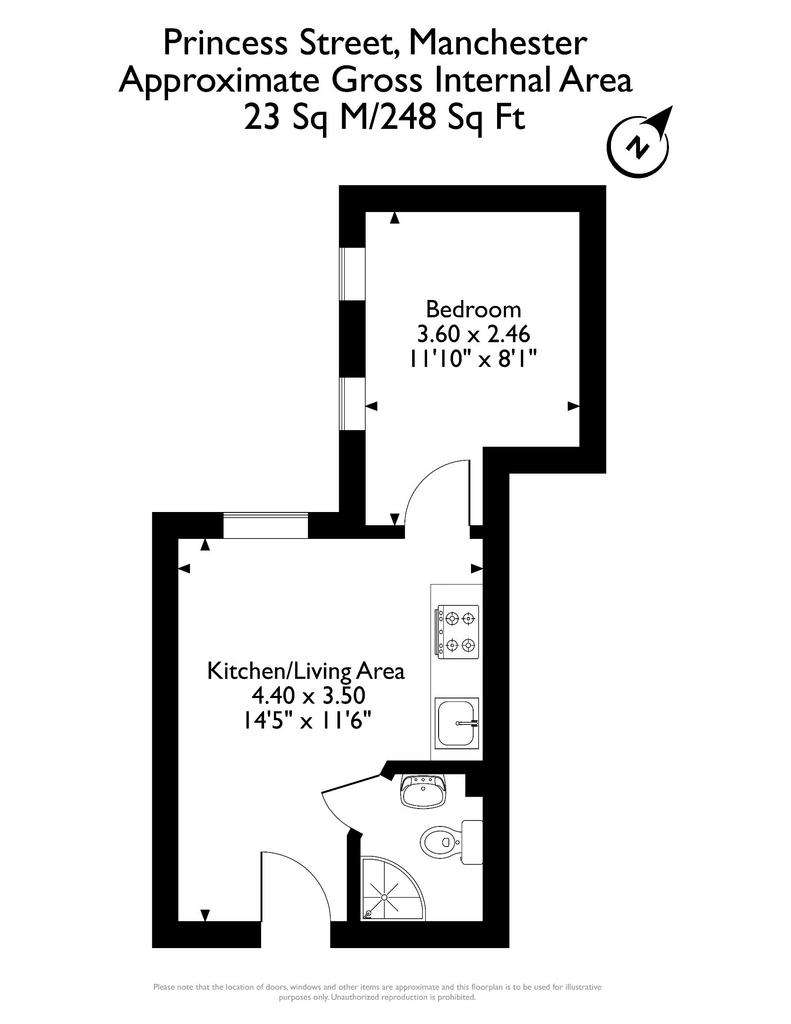 1 bedroom flat for sale - floorplan