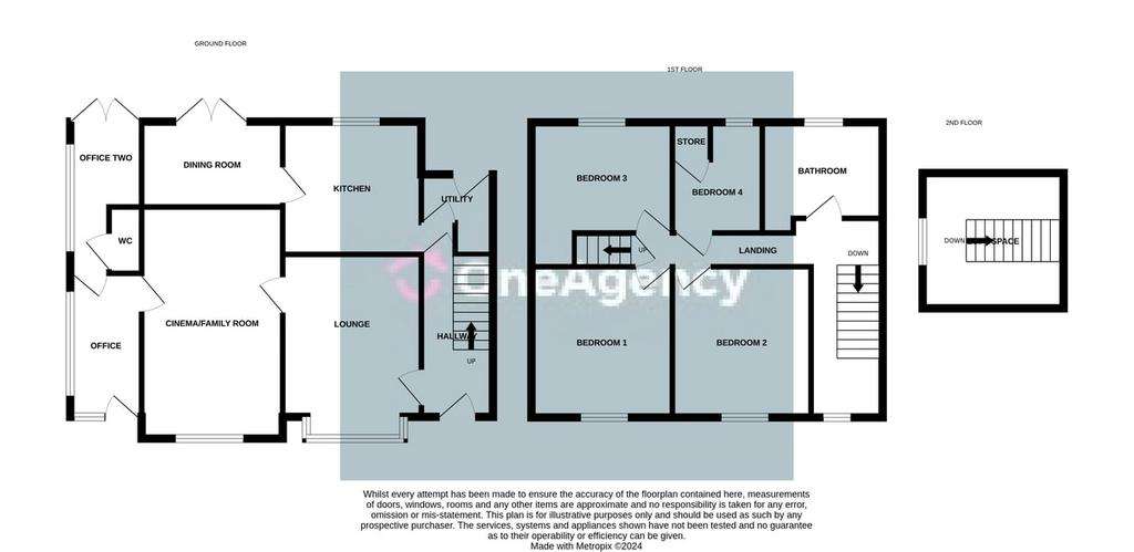 4 bedroom semi-detached house for sale - floorplan