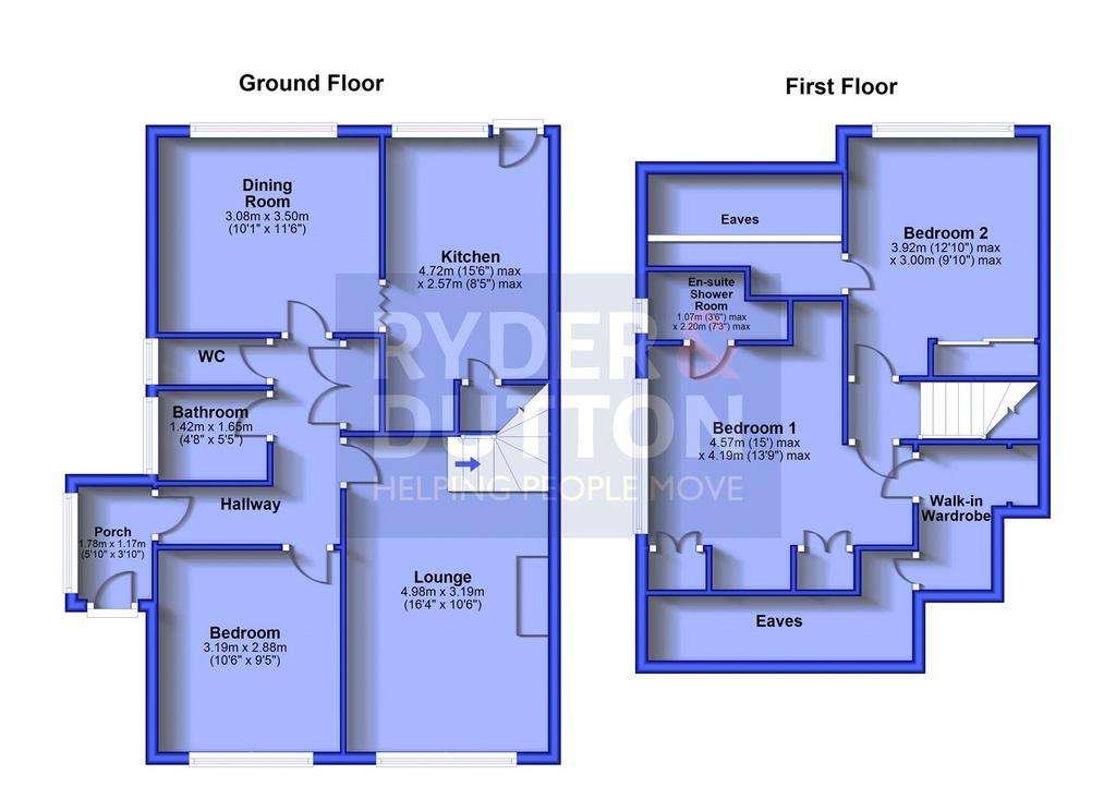 3 bedroom semi-detached house for sale - floorplan