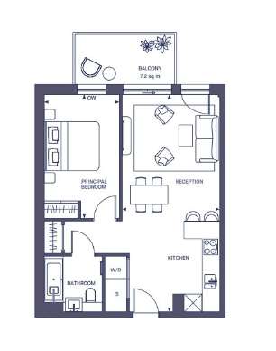 1 bedroom flat for sale - floorplan