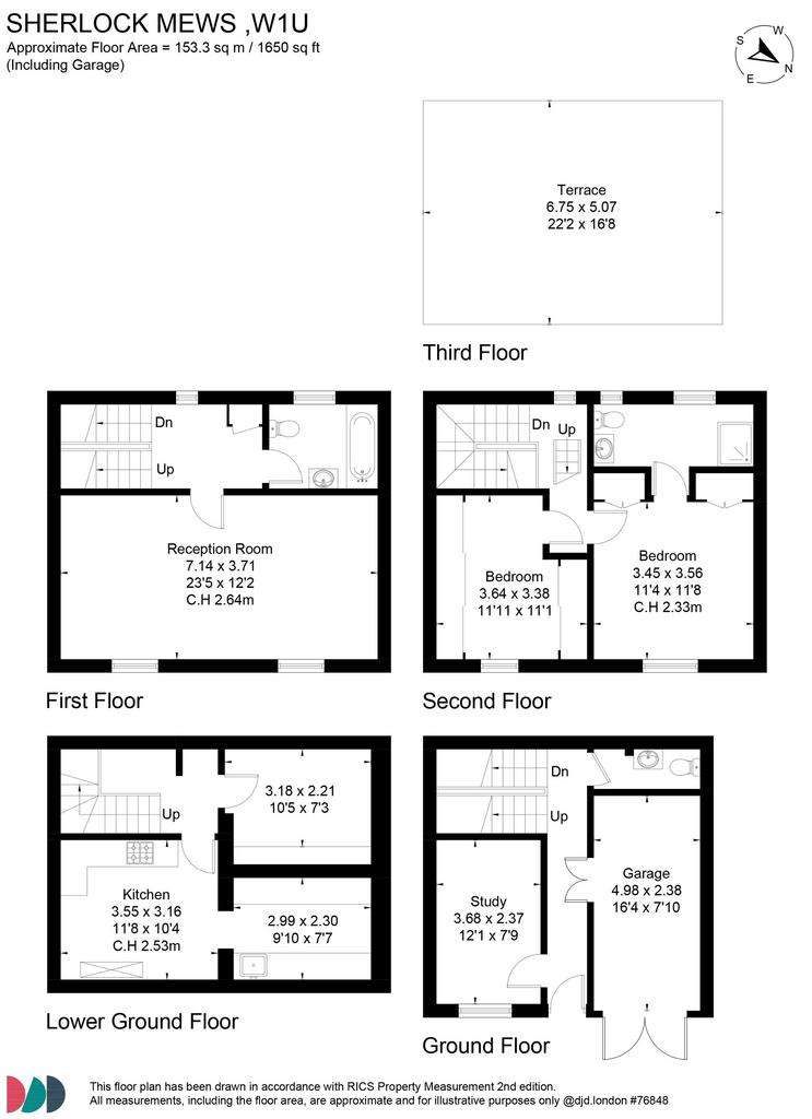 3 bedroom mews house for sale - floorplan