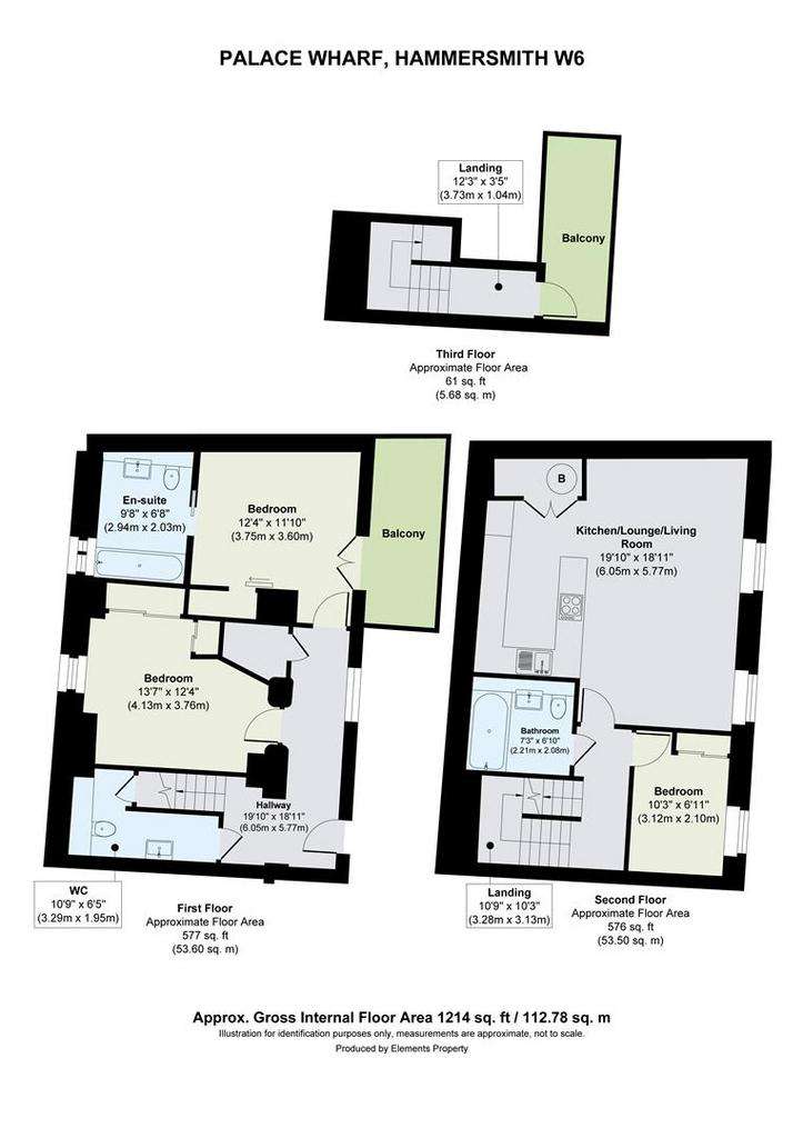 3 bedroom penthouse apartment to rent - floorplan