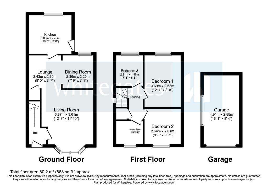 3 bedroom detached house for sale - floorplan