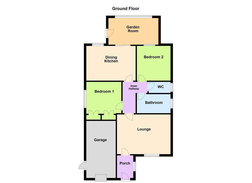 2 bedroom detached bungalow for sale - floorplan