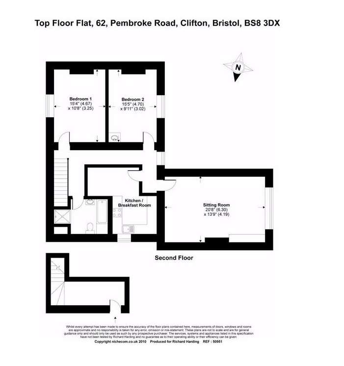 2 bedroom flat to rent - floorplan