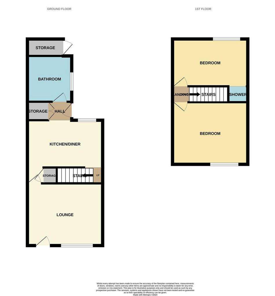 2 bedroom terraced house for sale - floorplan