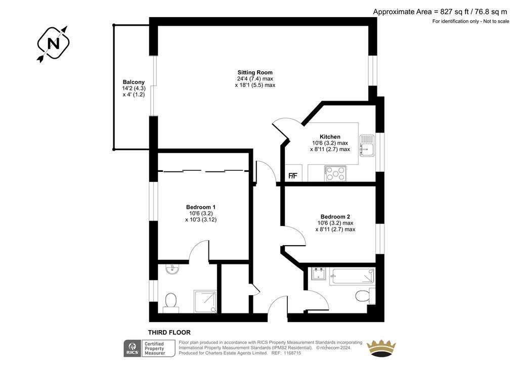 2 bedroom flat for sale - floorplan