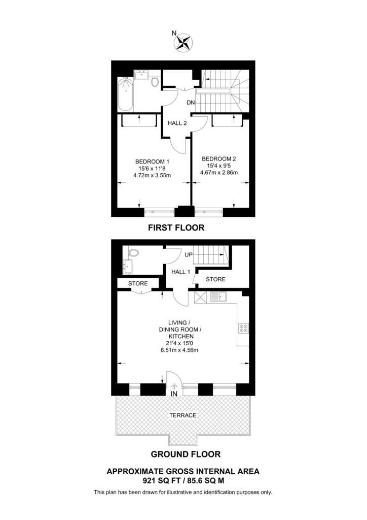 2 bedroom flat for sale - floorplan