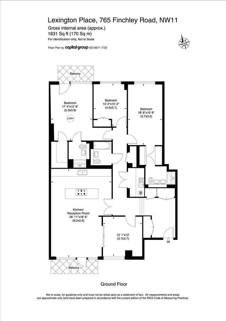 4 bedroom flat to rent - floorplan