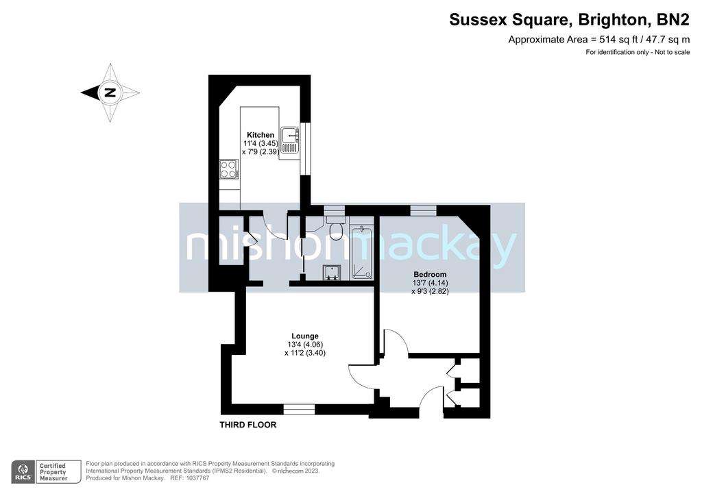 1 bedroom flat for sale - floorplan