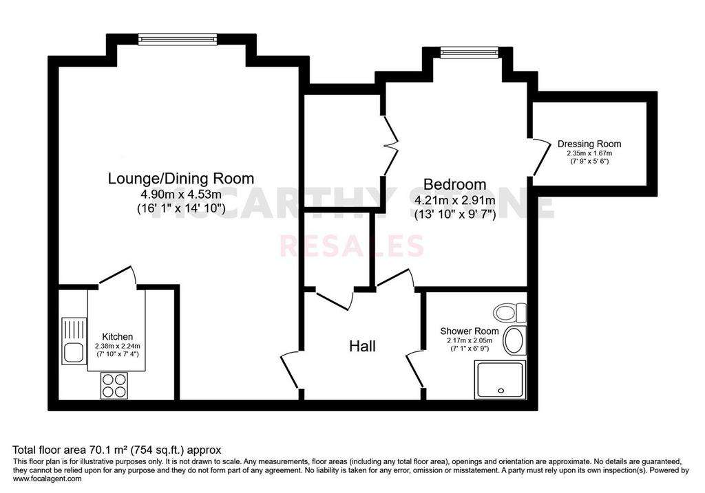 1 bedroom flat for sale - floorplan