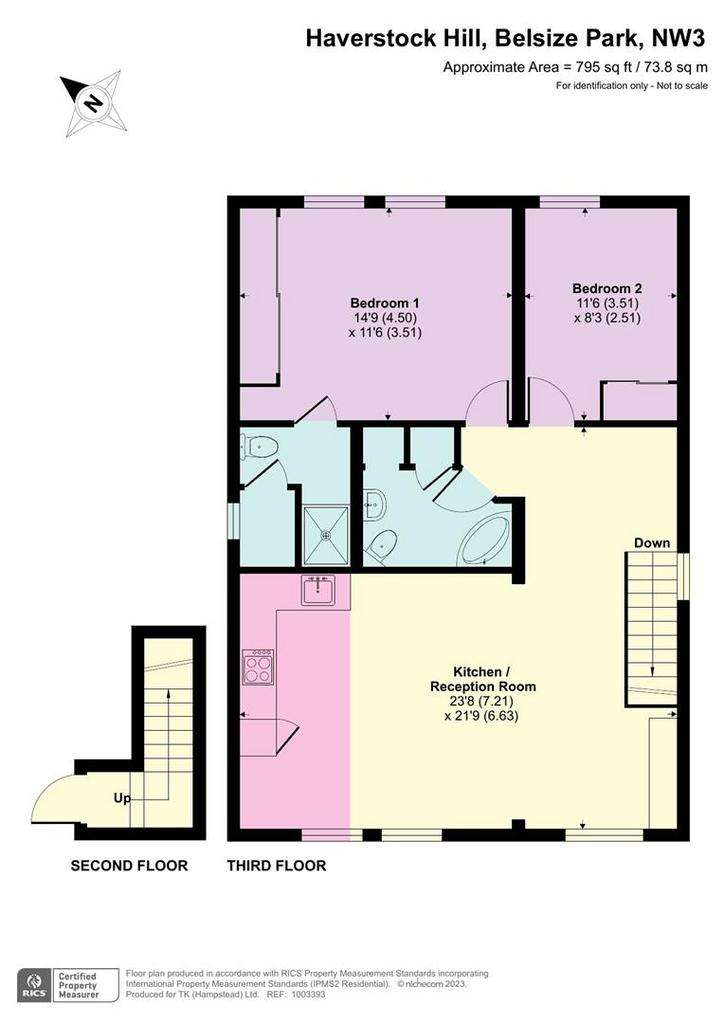 2 bedroom flat to rent - floorplan