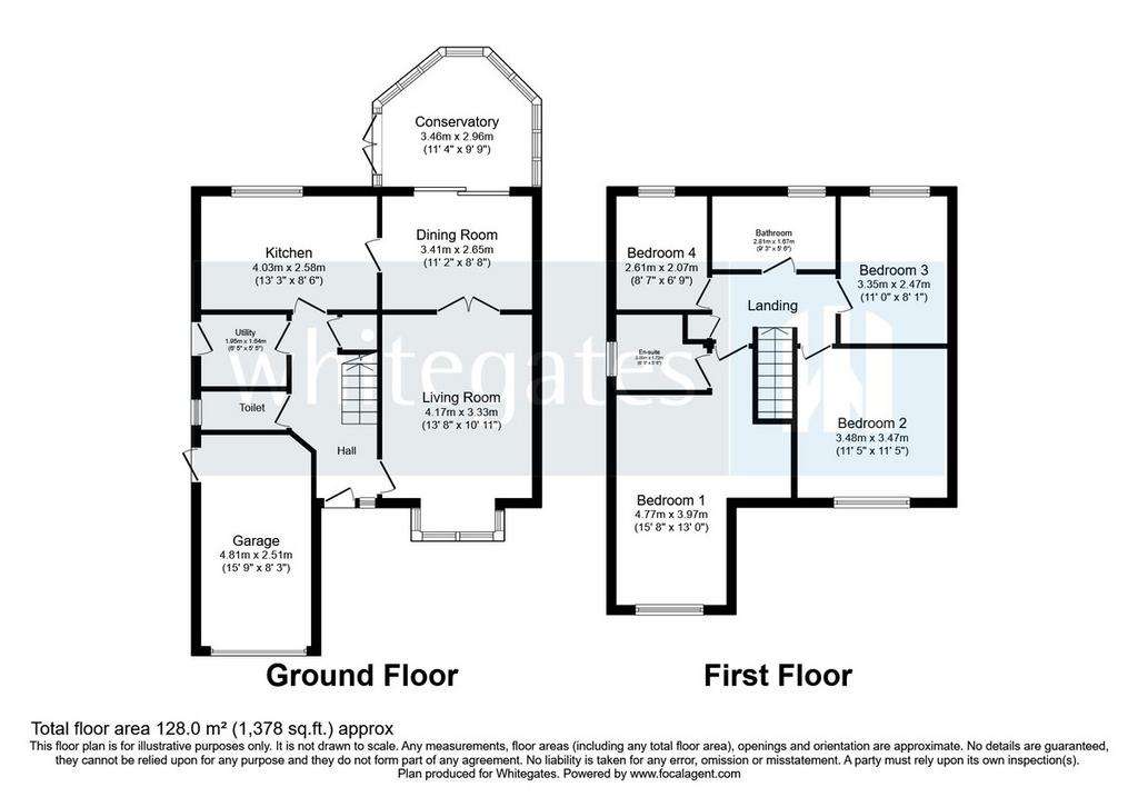 4 bedroom detached house to rent - floorplan