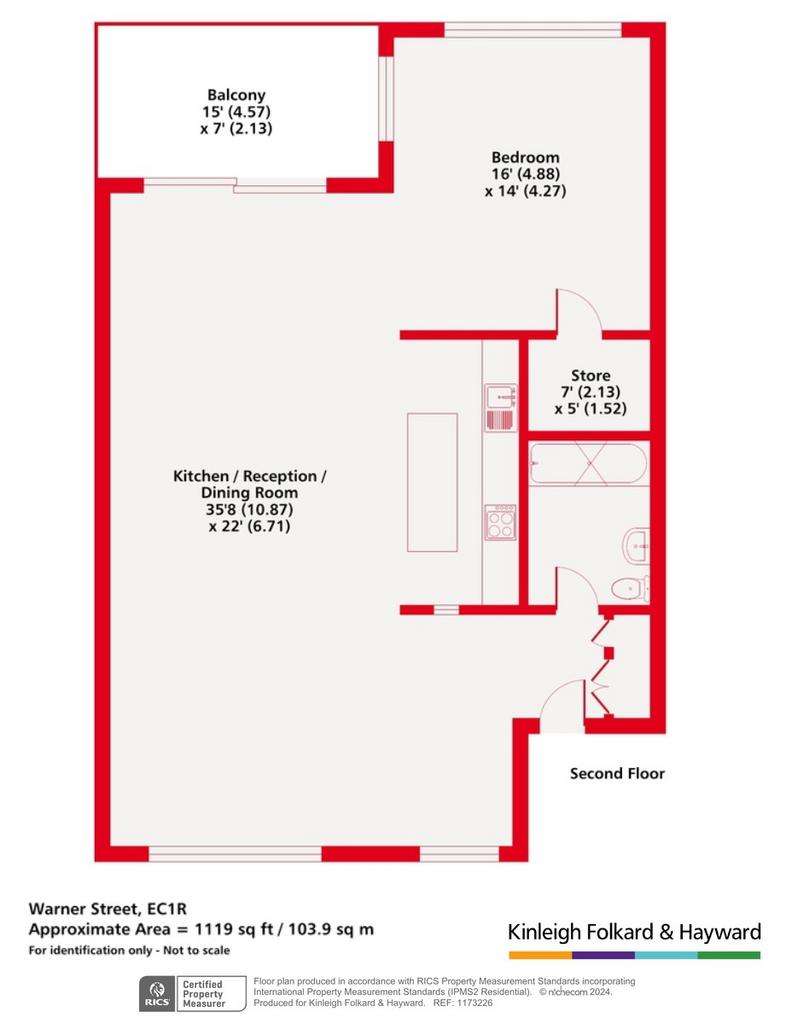 1 bedroom flat for sale - floorplan