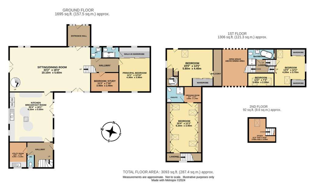 6 bedroom barn conversion for sale - floorplan