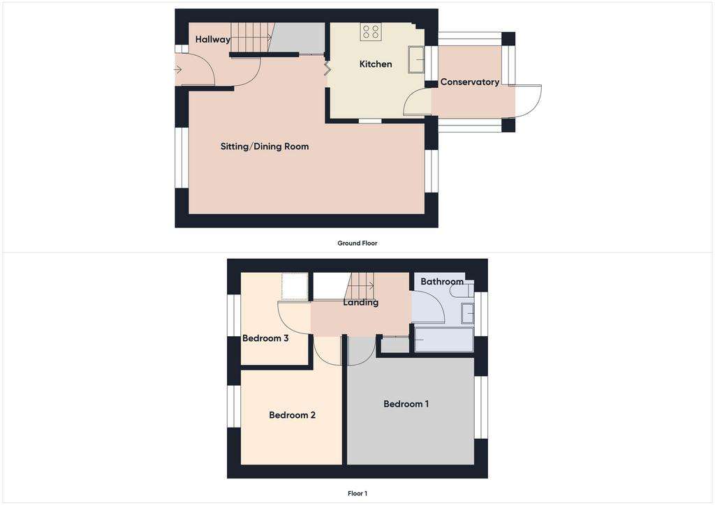 3 bedroom semi-detached house for sale - floorplan