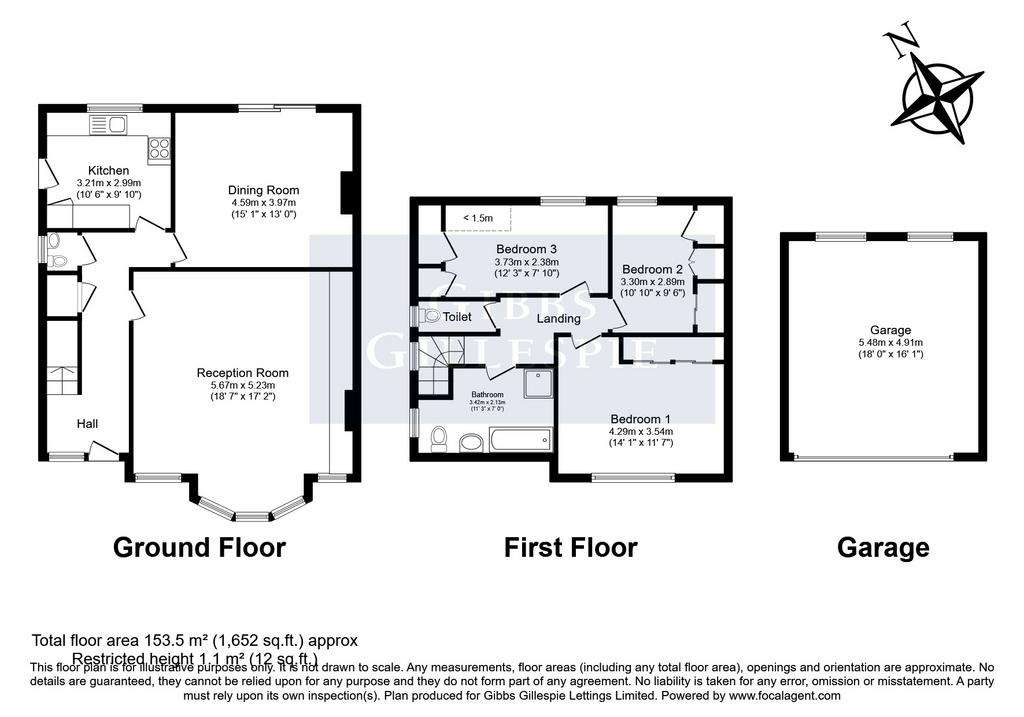 3 bedroom detached house to rent - floorplan