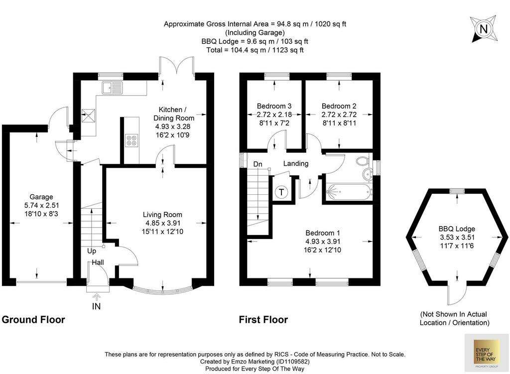 3 bedroom detached house for sale - floorplan