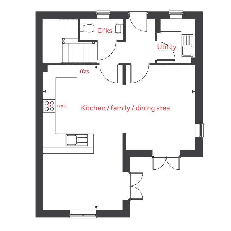 4 bedroom town house for sale - floorplan