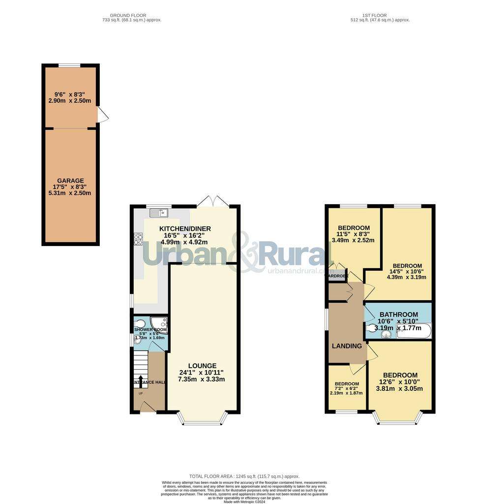 4 bedroom semi-detached house for sale - floorplan