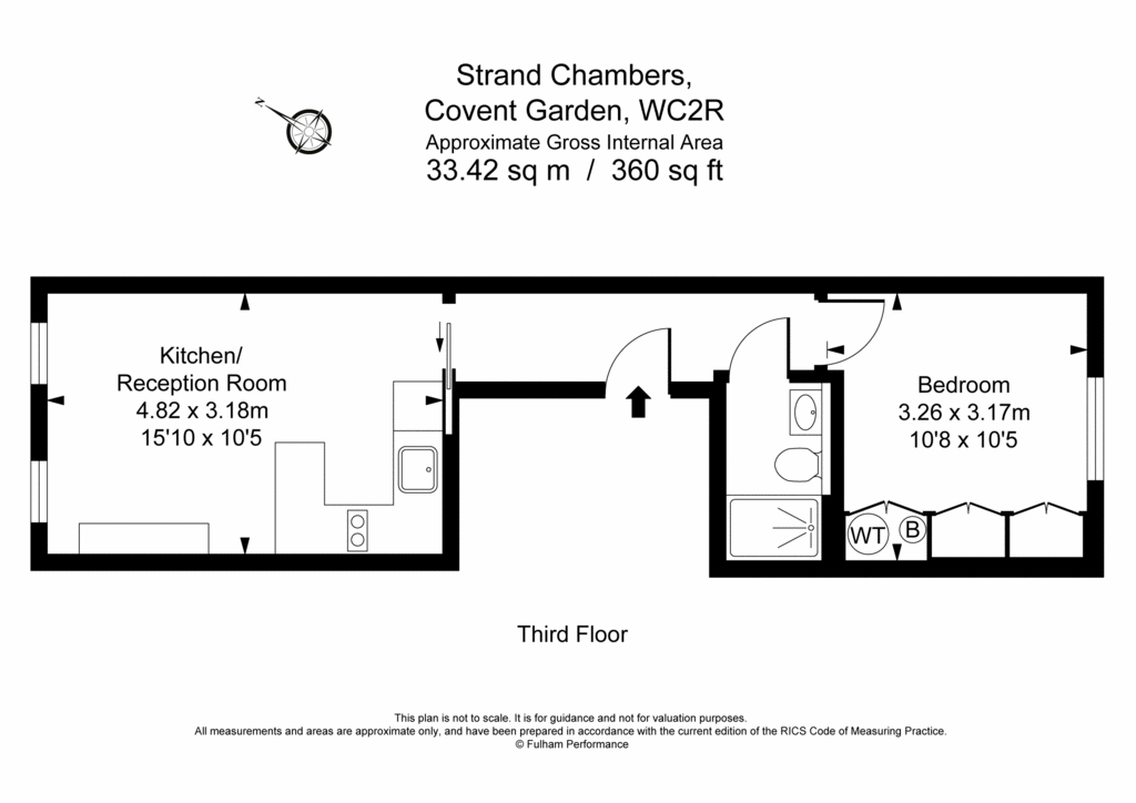 1 bedroom flat to rent - floorplan